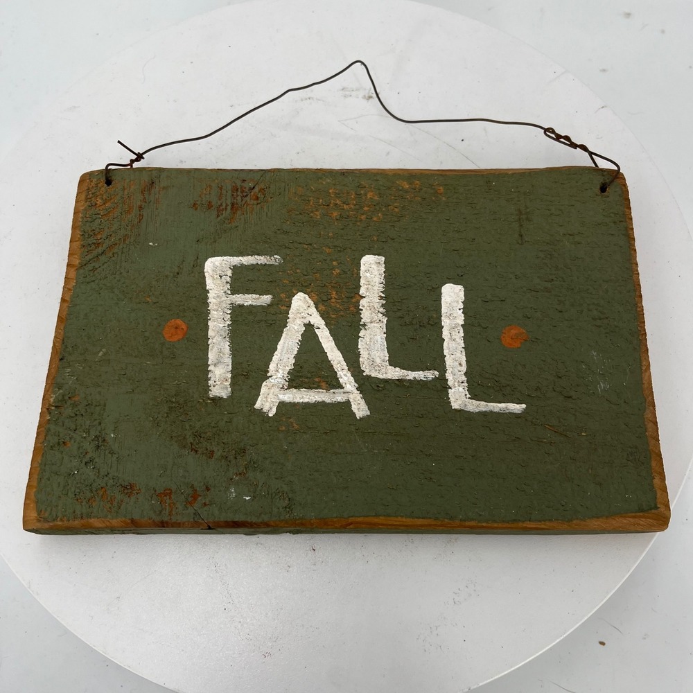 Hand Painted FALL Wood Sign Rustic Folk Art Autumn Farmhouse Decor